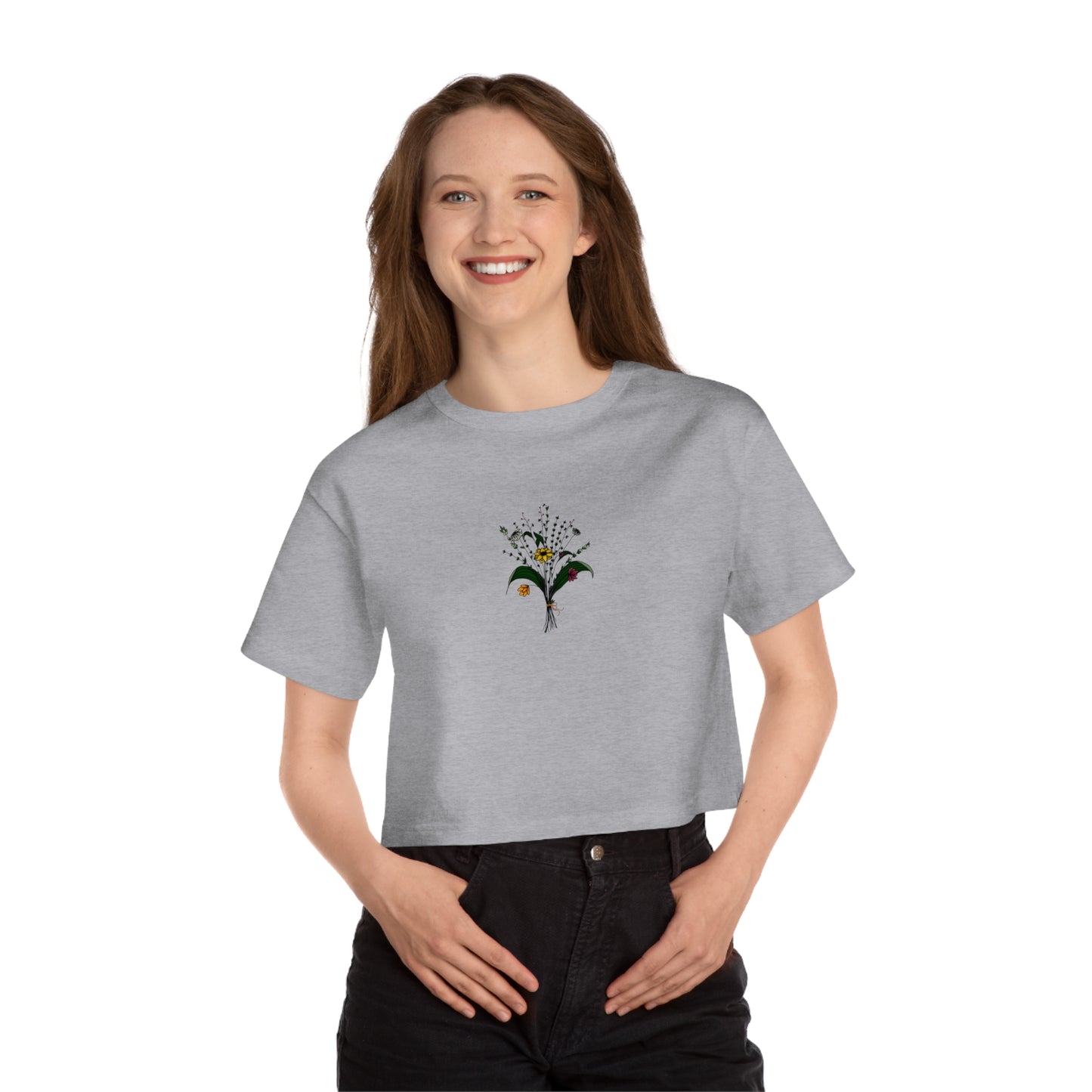 Flower Bouquet Cropped T-Shirt