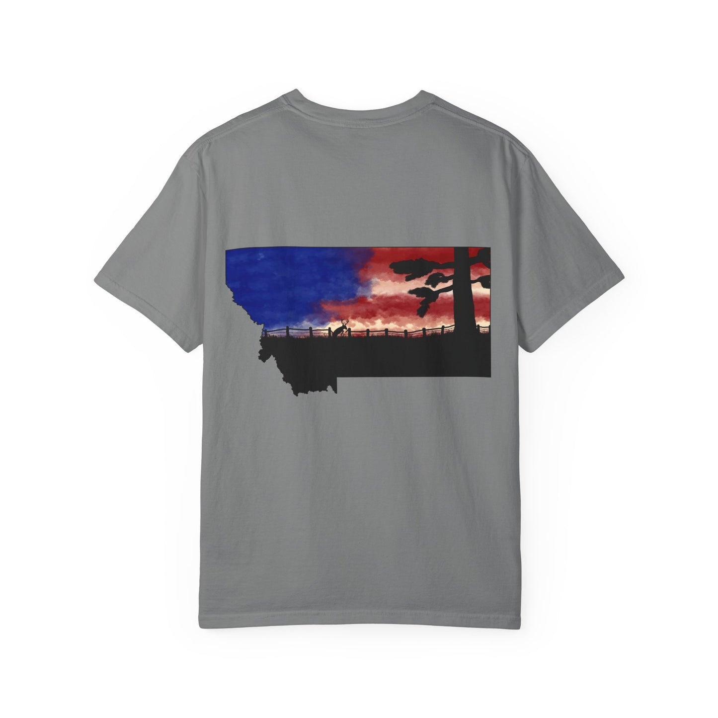 Patriotic Montana Buck T-Shirt