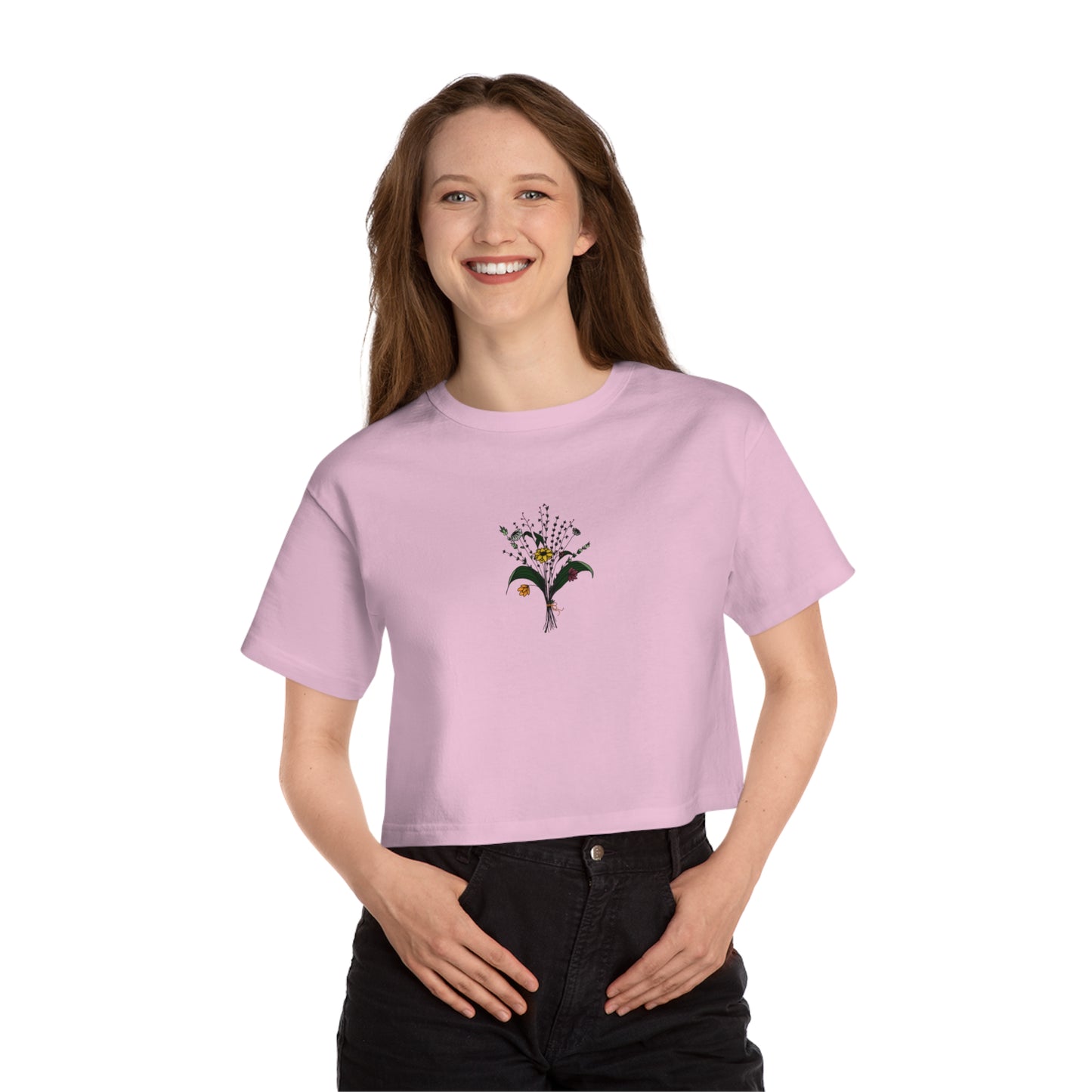 Flower Bouquet Cropped T-Shirt