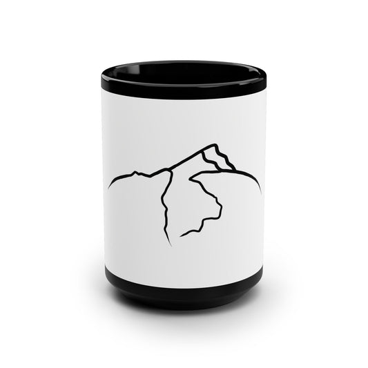 Mountain silhouette Black Mug