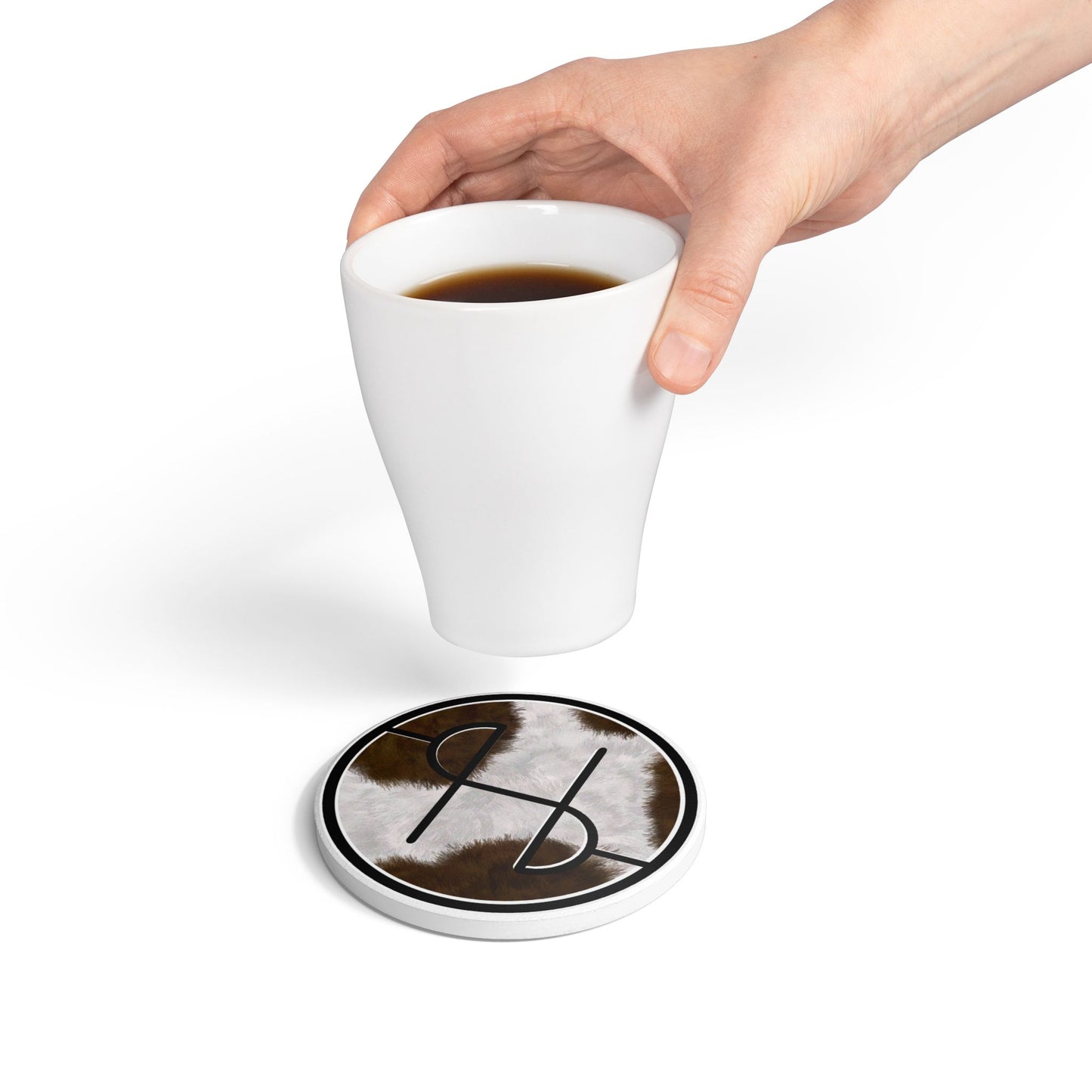 SH Cow Print Ceramic Coasters