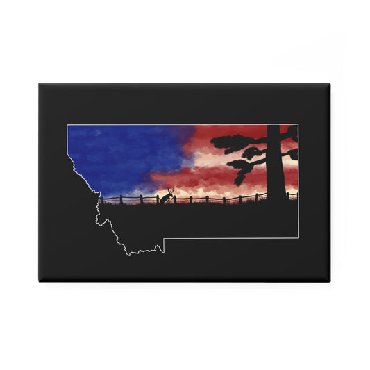 Montana Patriotic Sunset Magnet