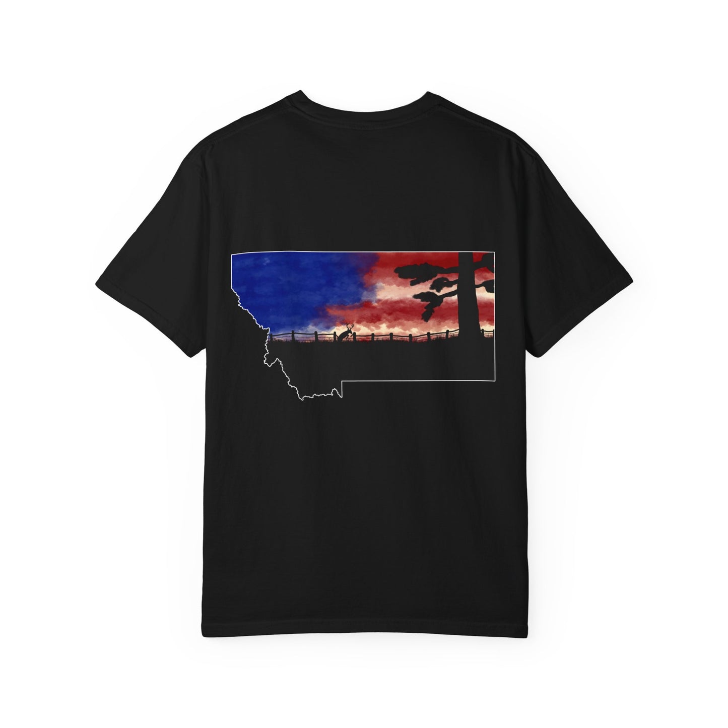 Patriotic Montana Buck T-Shirt