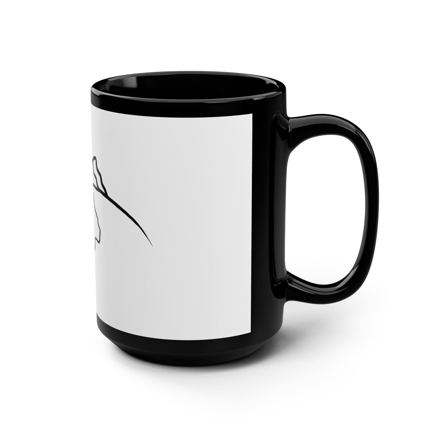 Mountain silhouette Black Mug