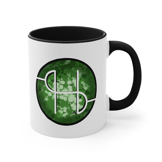 SH Logo Green Accent Coffee Cup