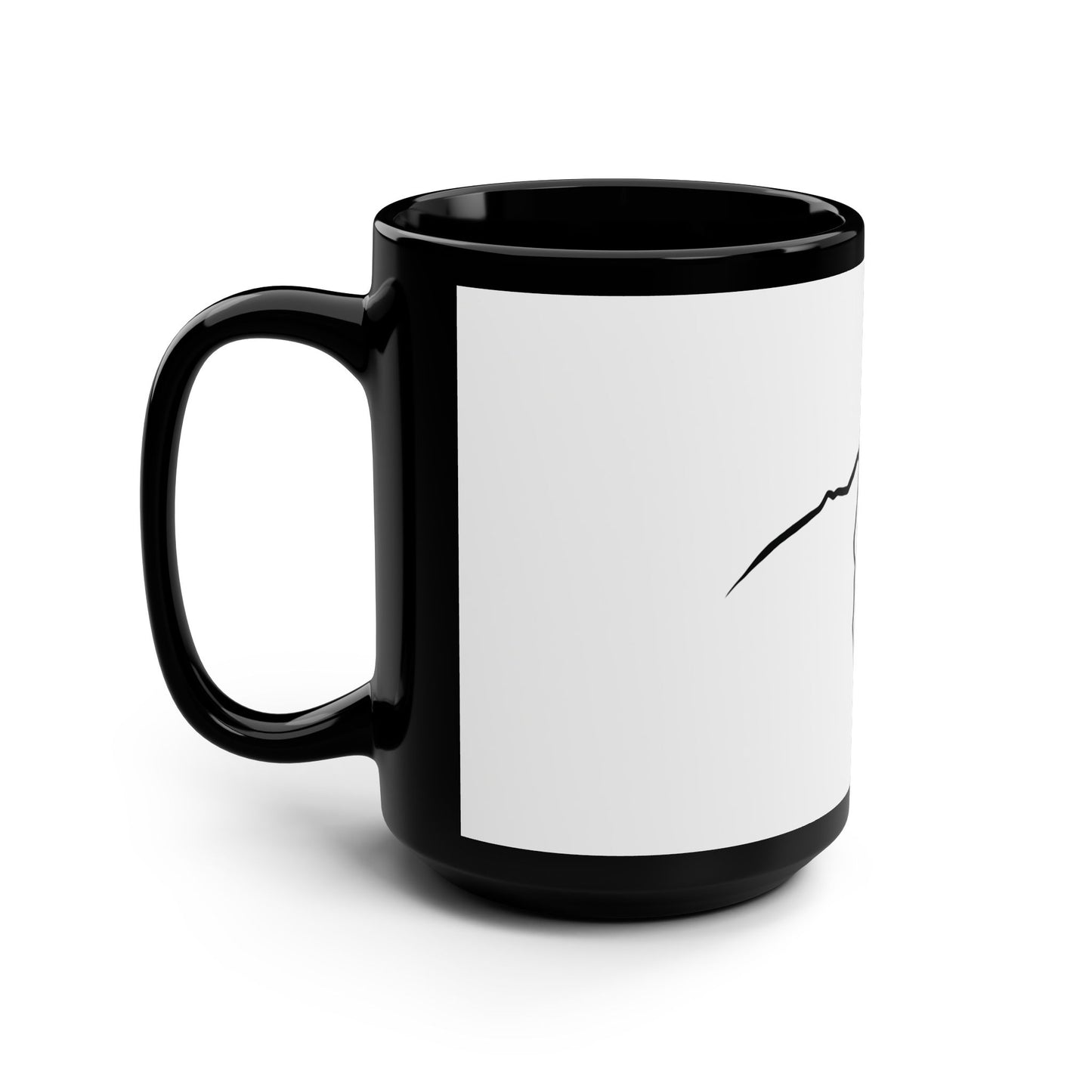 Mountain silhouette Black Mug