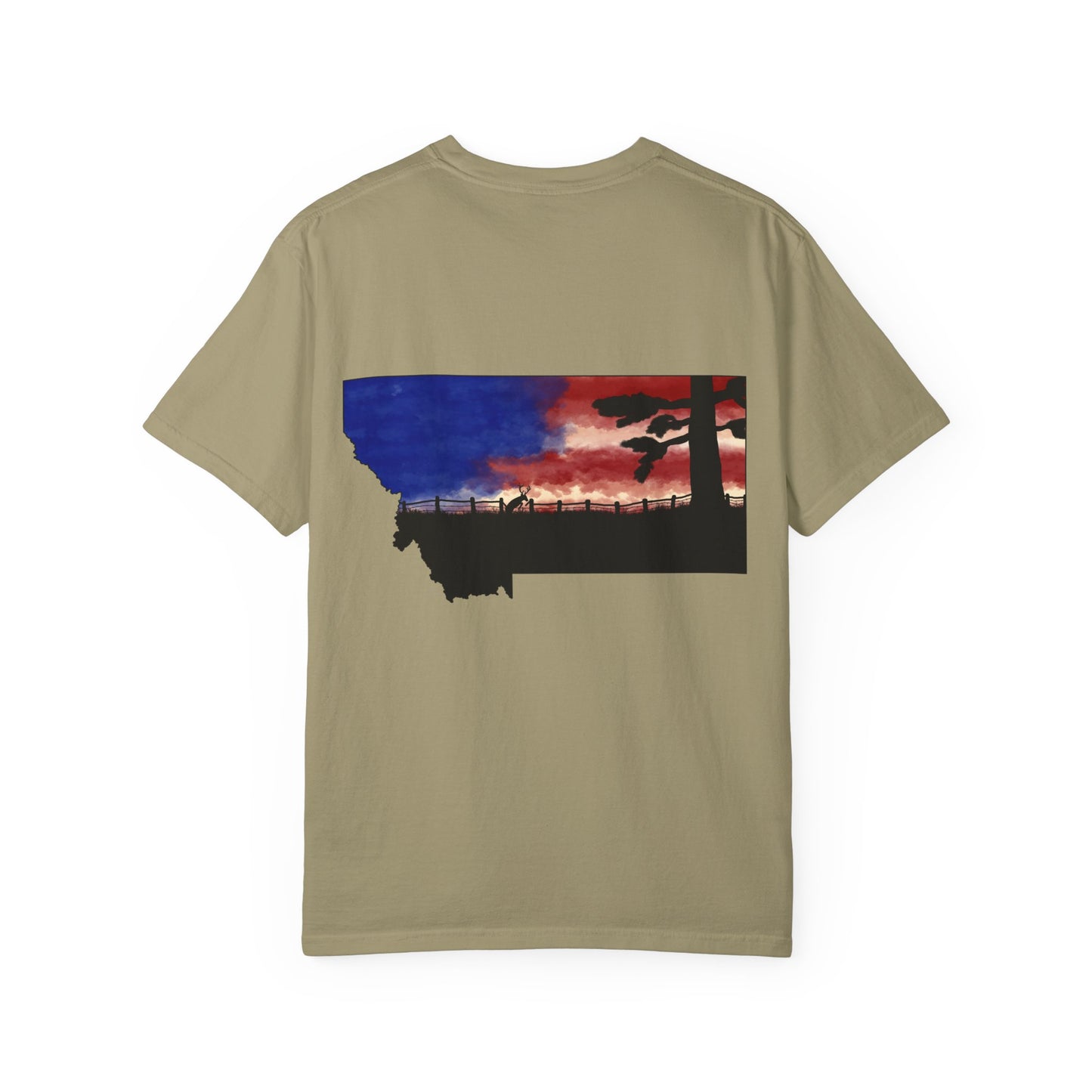 Patriotic Montana Buck T-Shirt