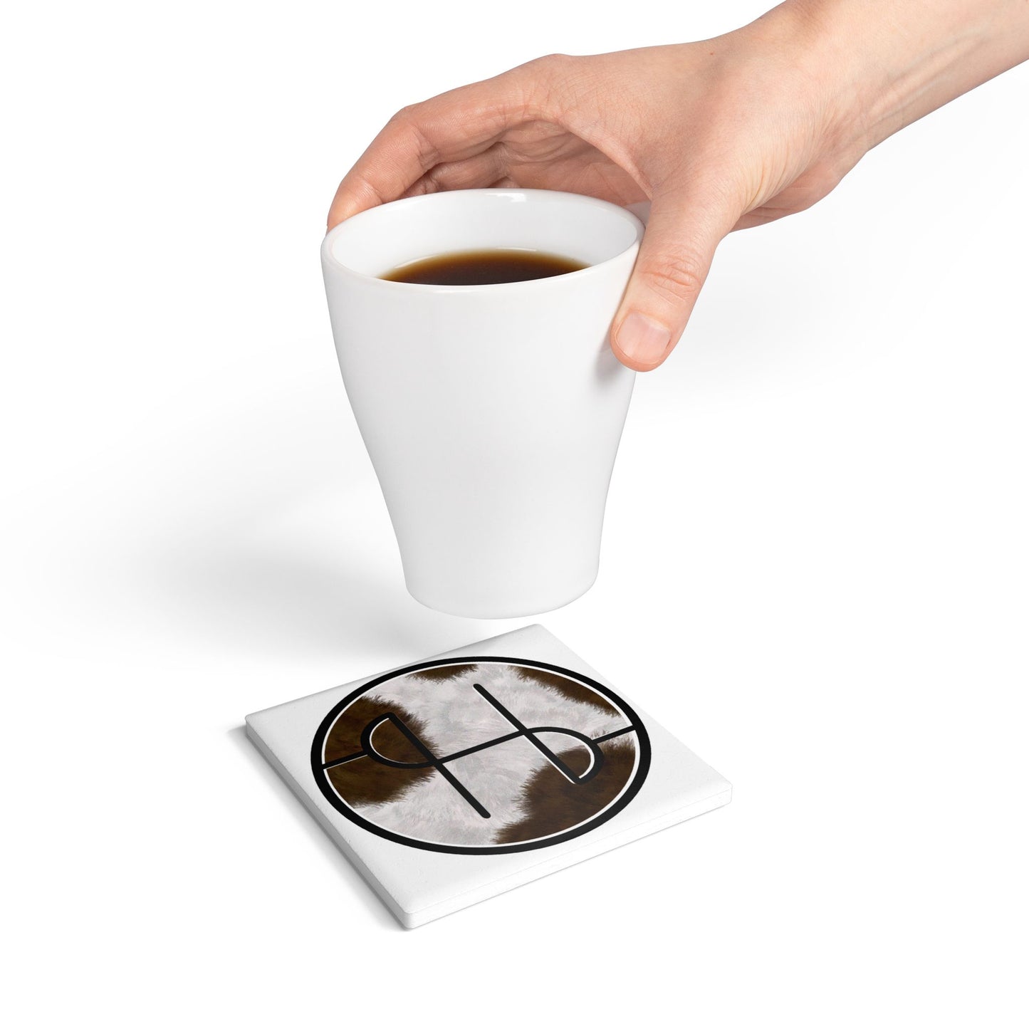 SH Cow Print Ceramic Coasters