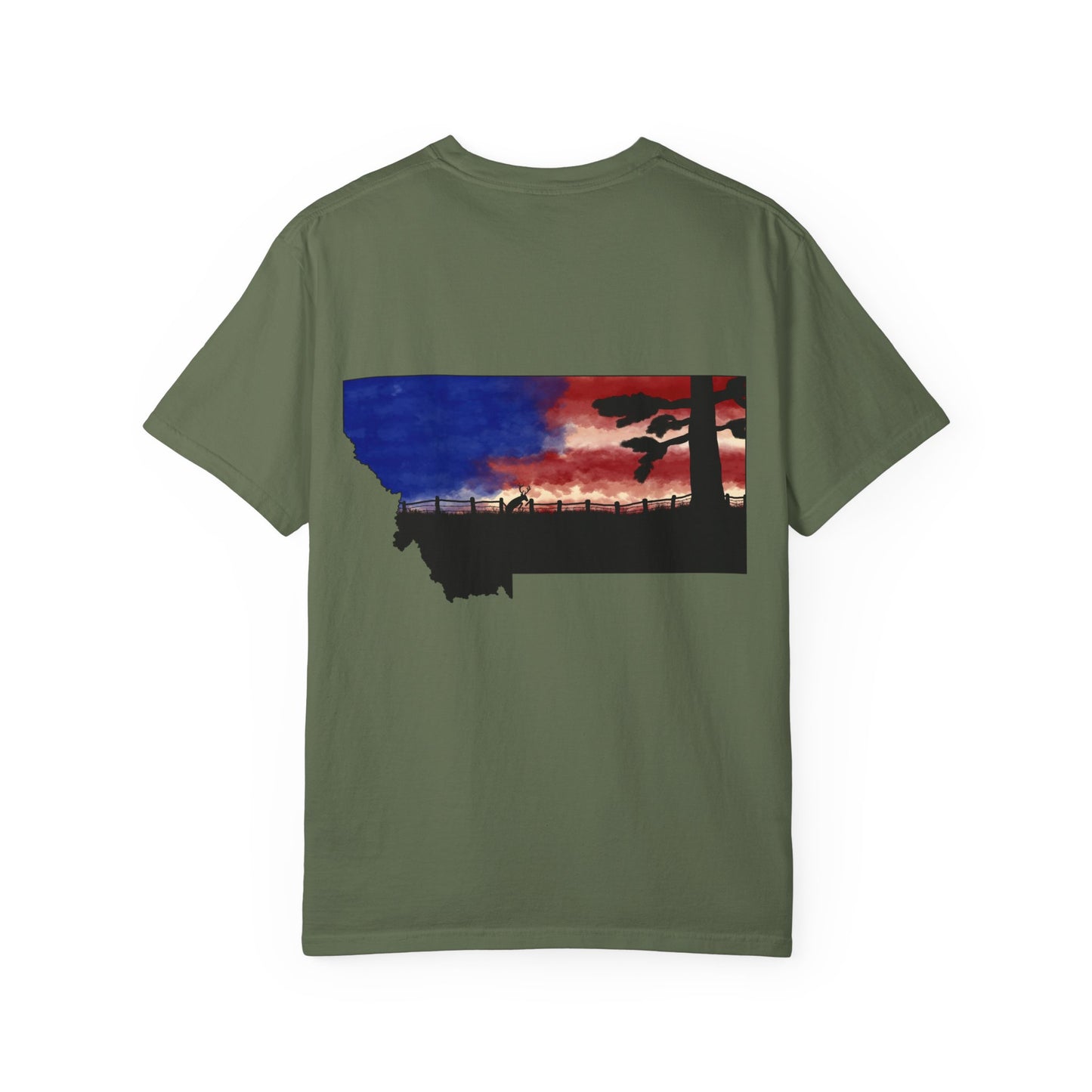 Patriotic Montana Buck T-Shirt